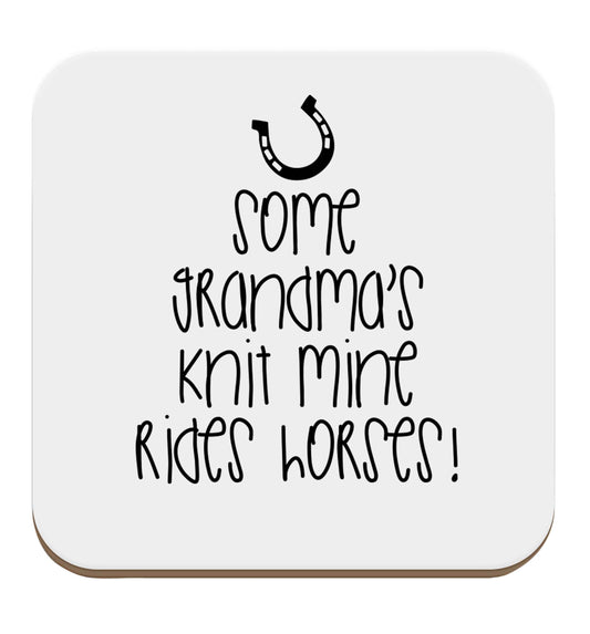 Some grandma's knit mine rides horses set of four coasters