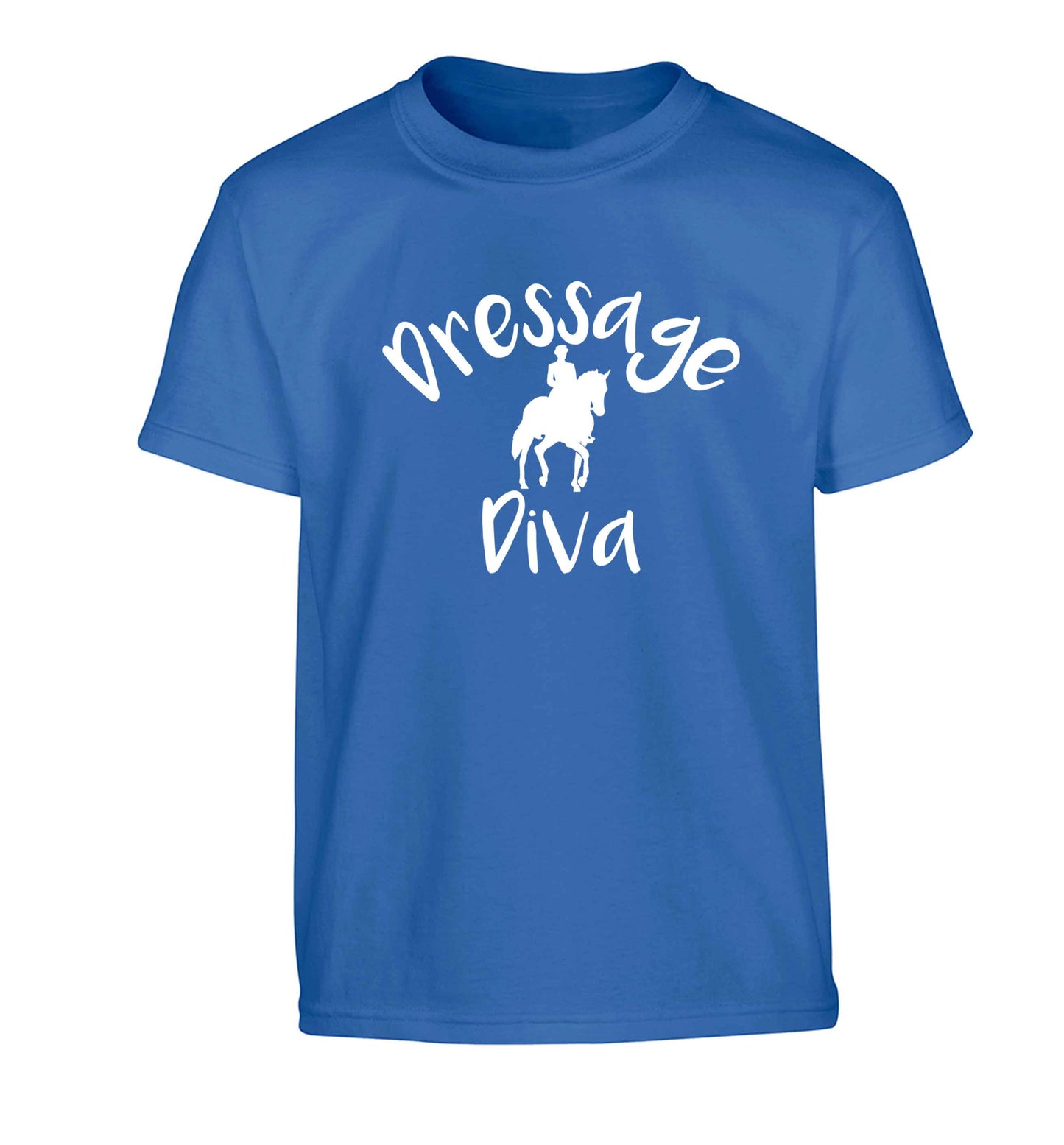 Dressage diva Children's blue Tshirt 12-13 Years