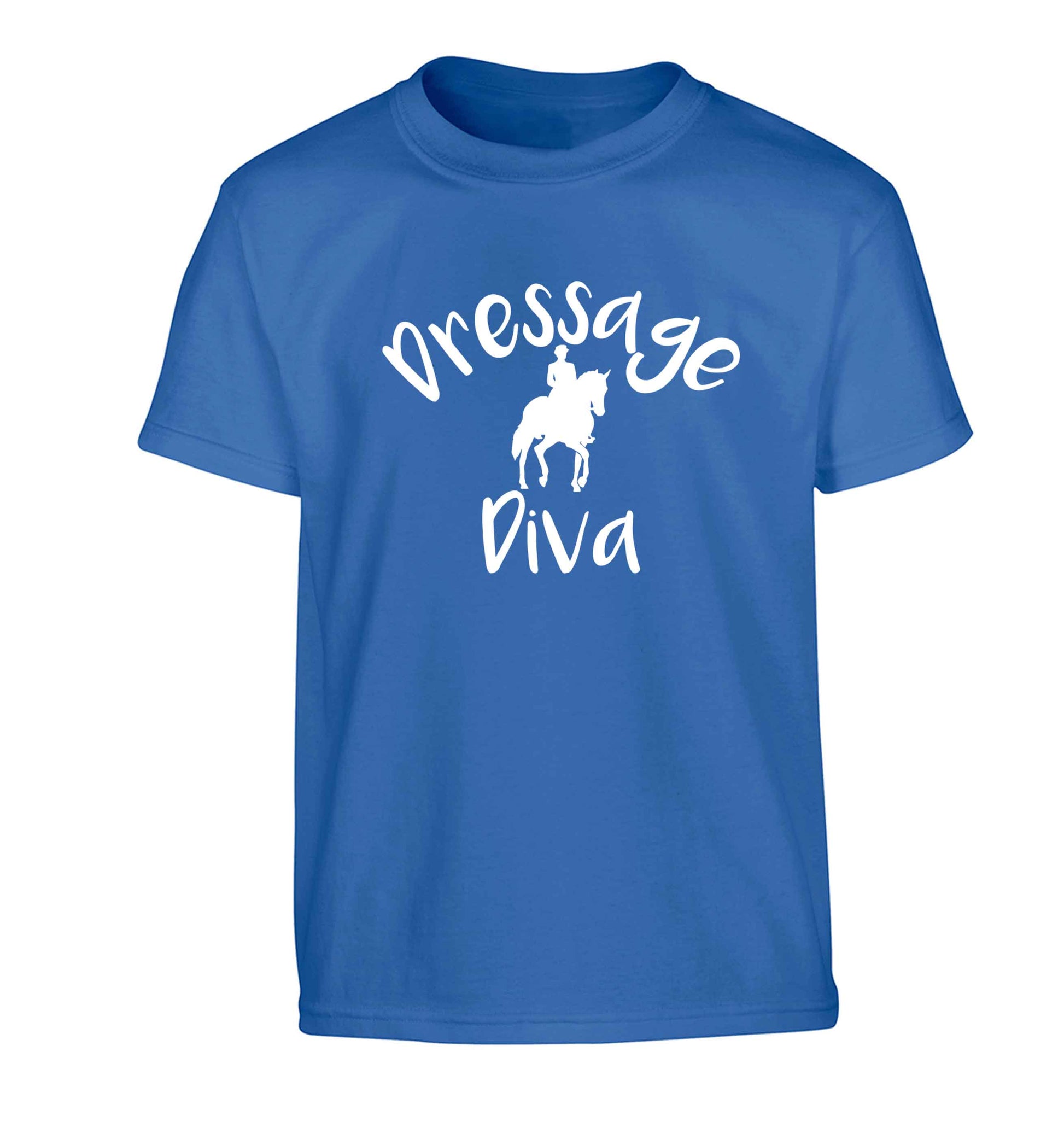 Dressage diva Children's blue Tshirt 12-13 Years