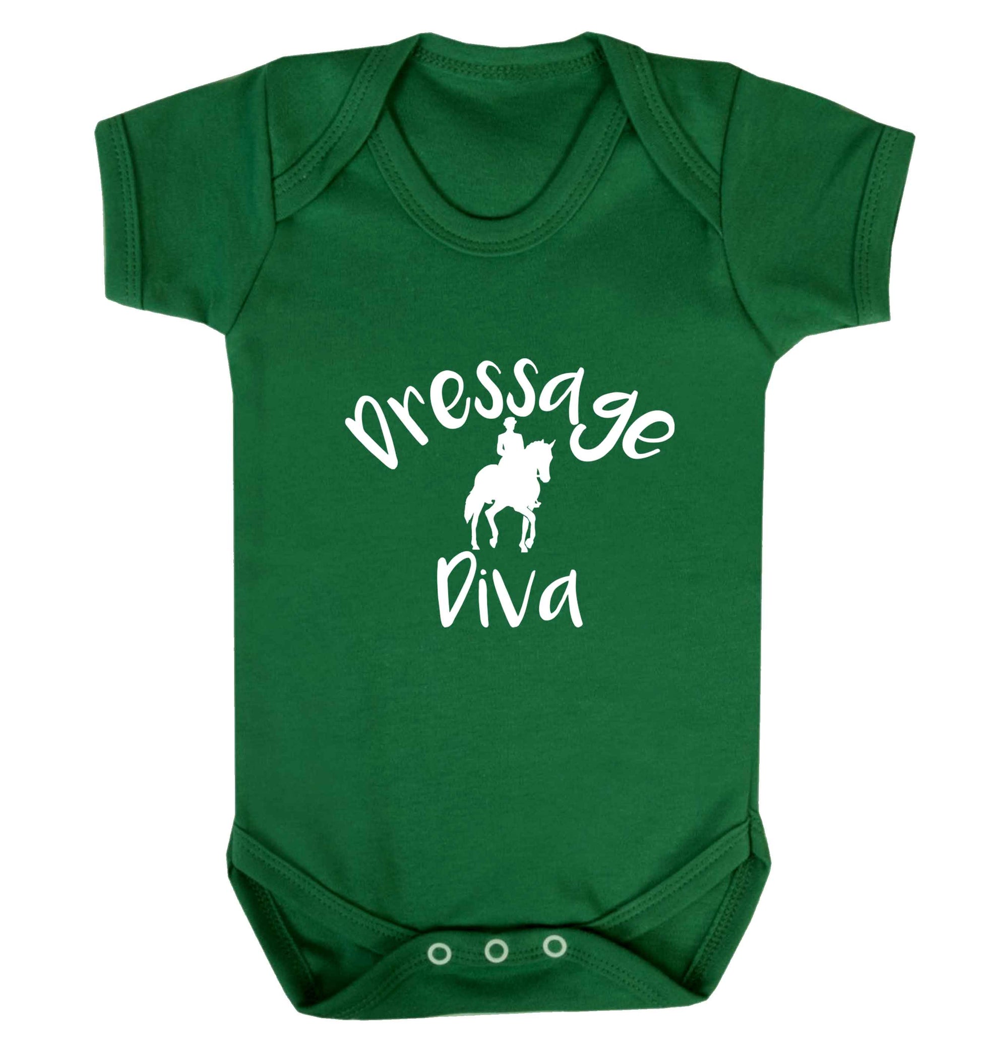 Dressage diva baby vest green 18-24 months