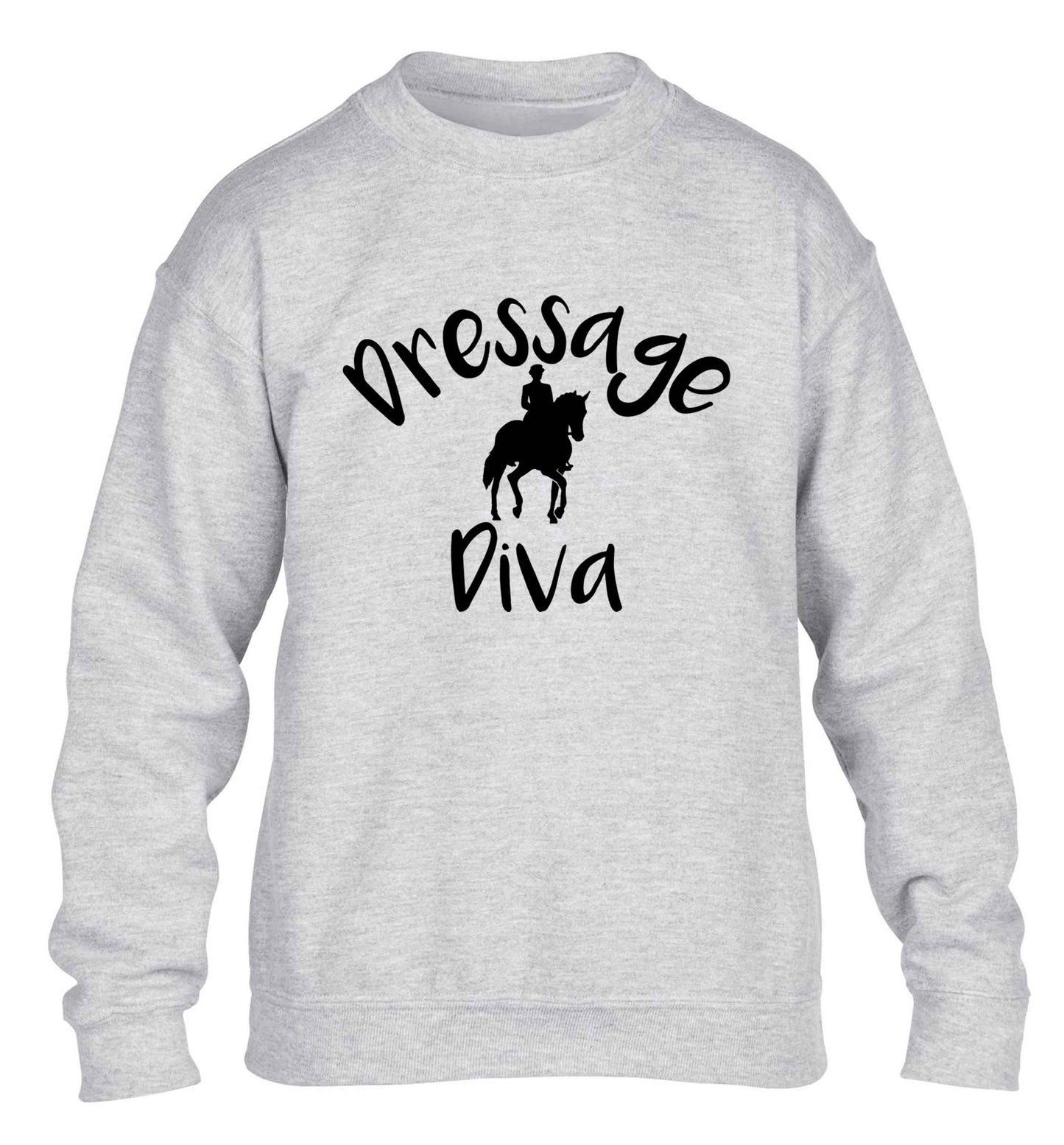 Dressage diva children's grey sweater 12-13 Years