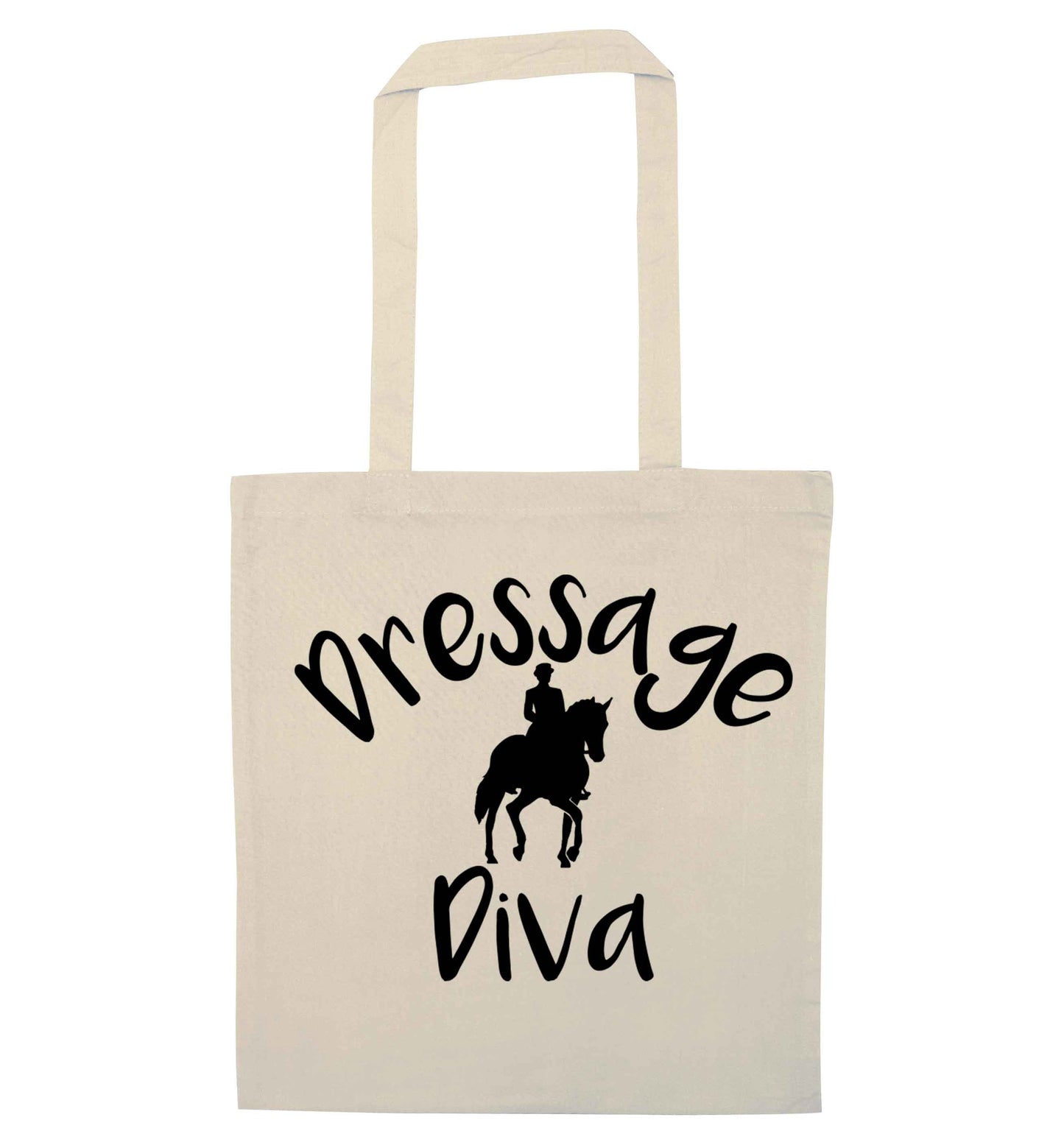 Dressage diva natural tote bag