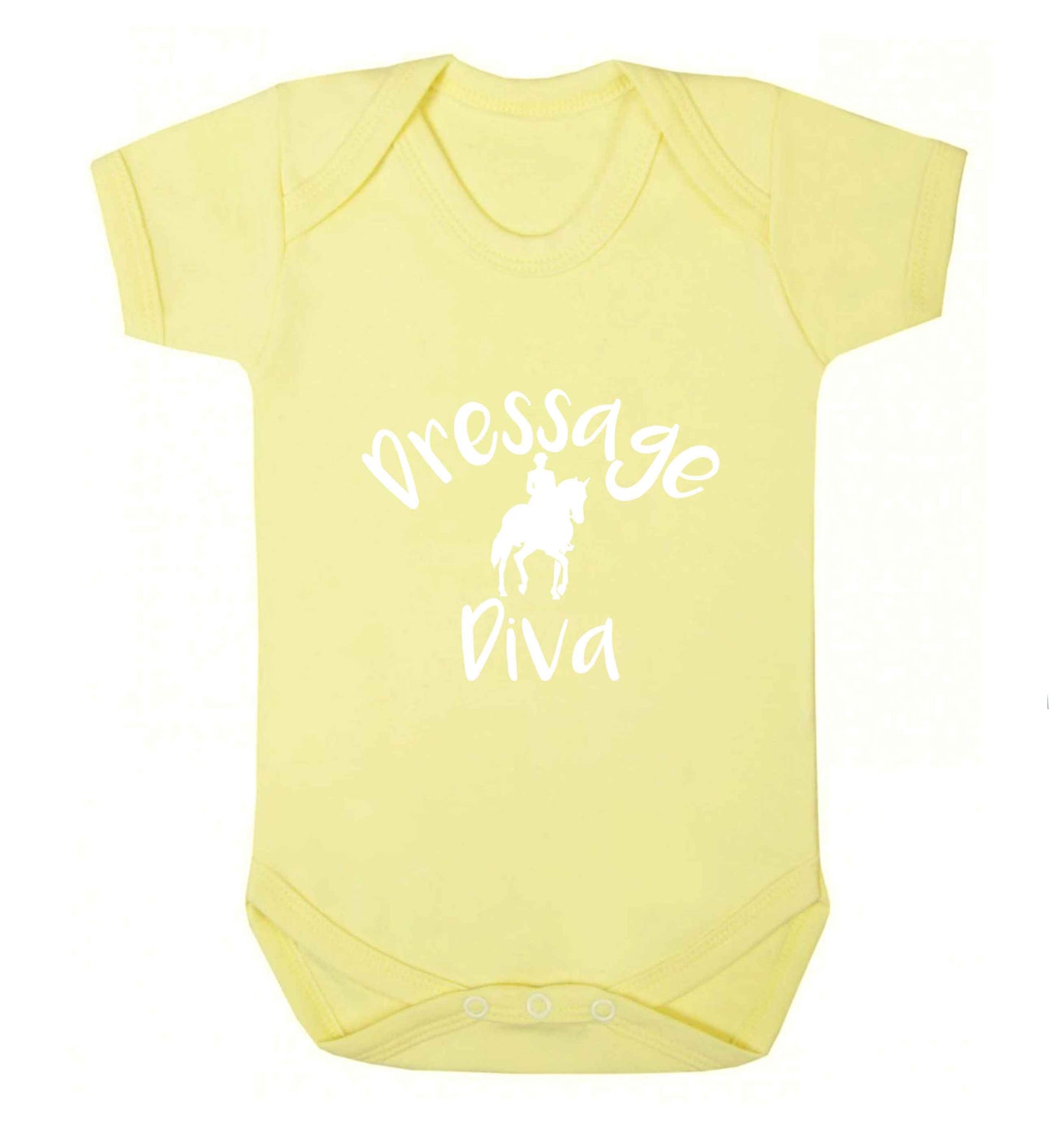 Dressage diva baby vest pale yellow 18-24 months
