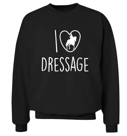 I love dressage adult's unisex black sweater 2XL