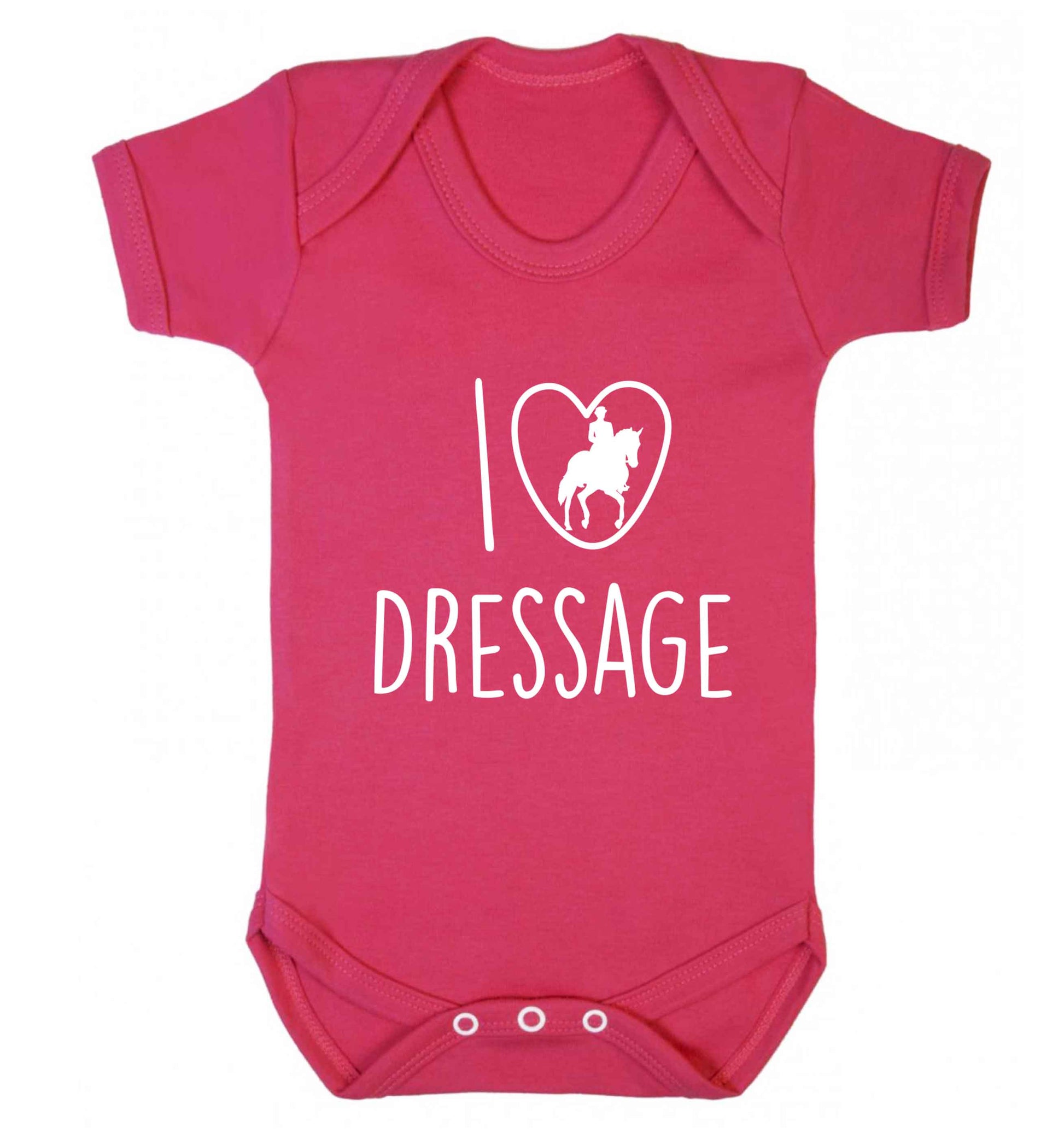 I love dressage baby vest dark pink 18-24 months