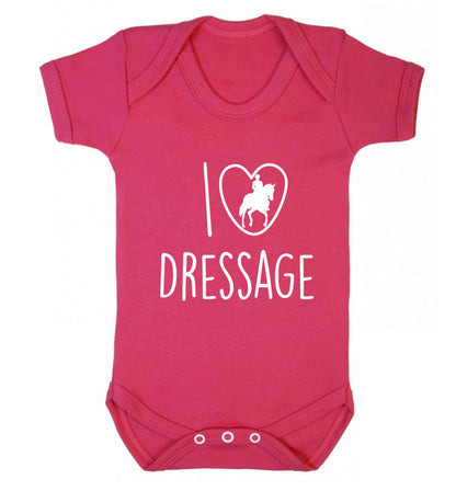 I love dressage baby vest dark pink 18-24 months