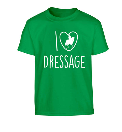 I love dressage Children's green Tshirt 12-13 Years