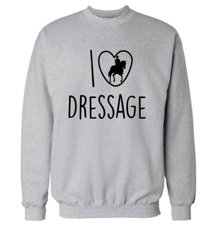 I love dressage adult's unisex grey sweater 2XL