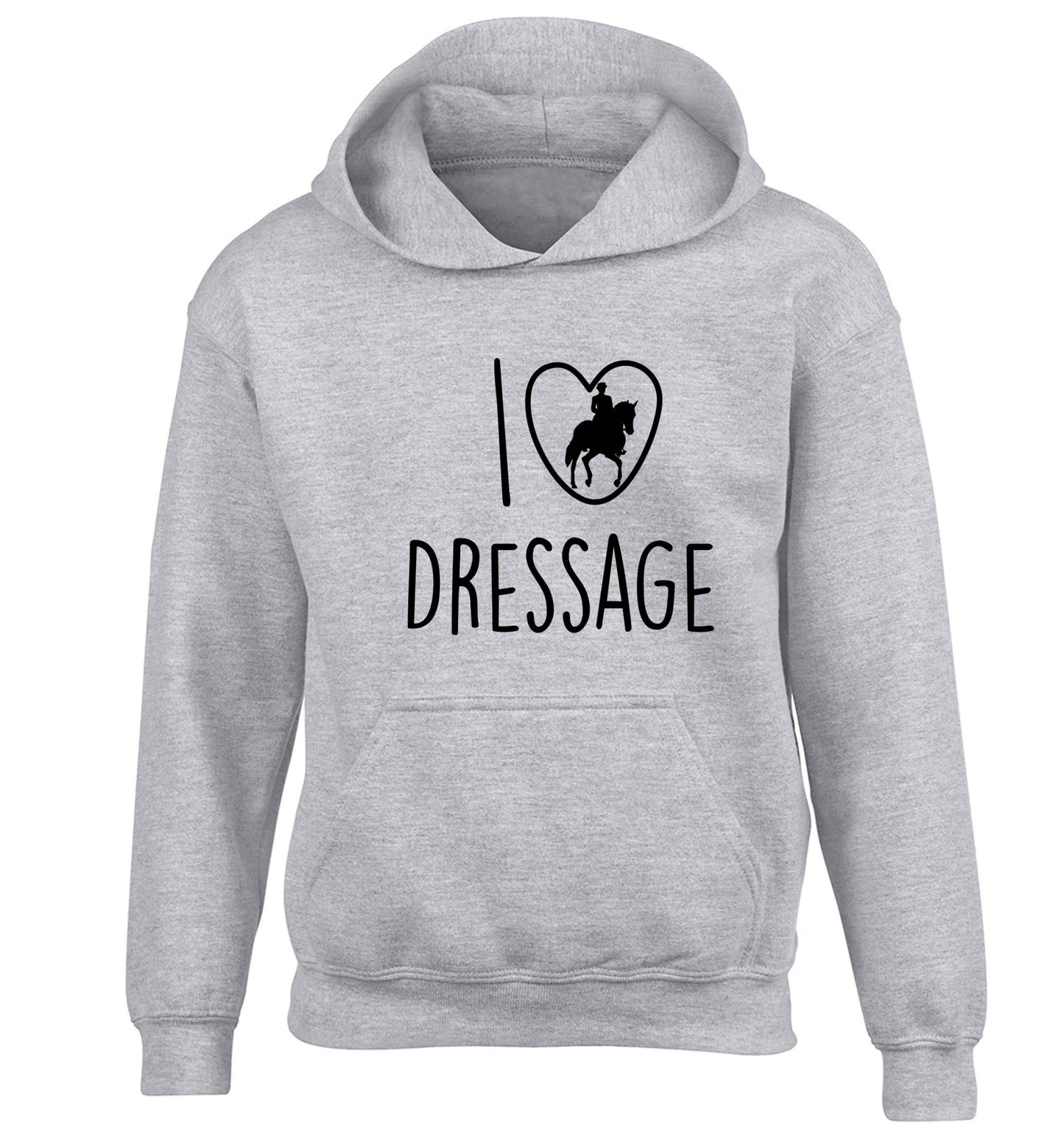 I love dressage children's grey hoodie 12-13 Years