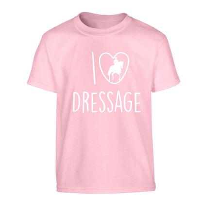 I love dressage Children's light pink Tshirt 12-13 Years