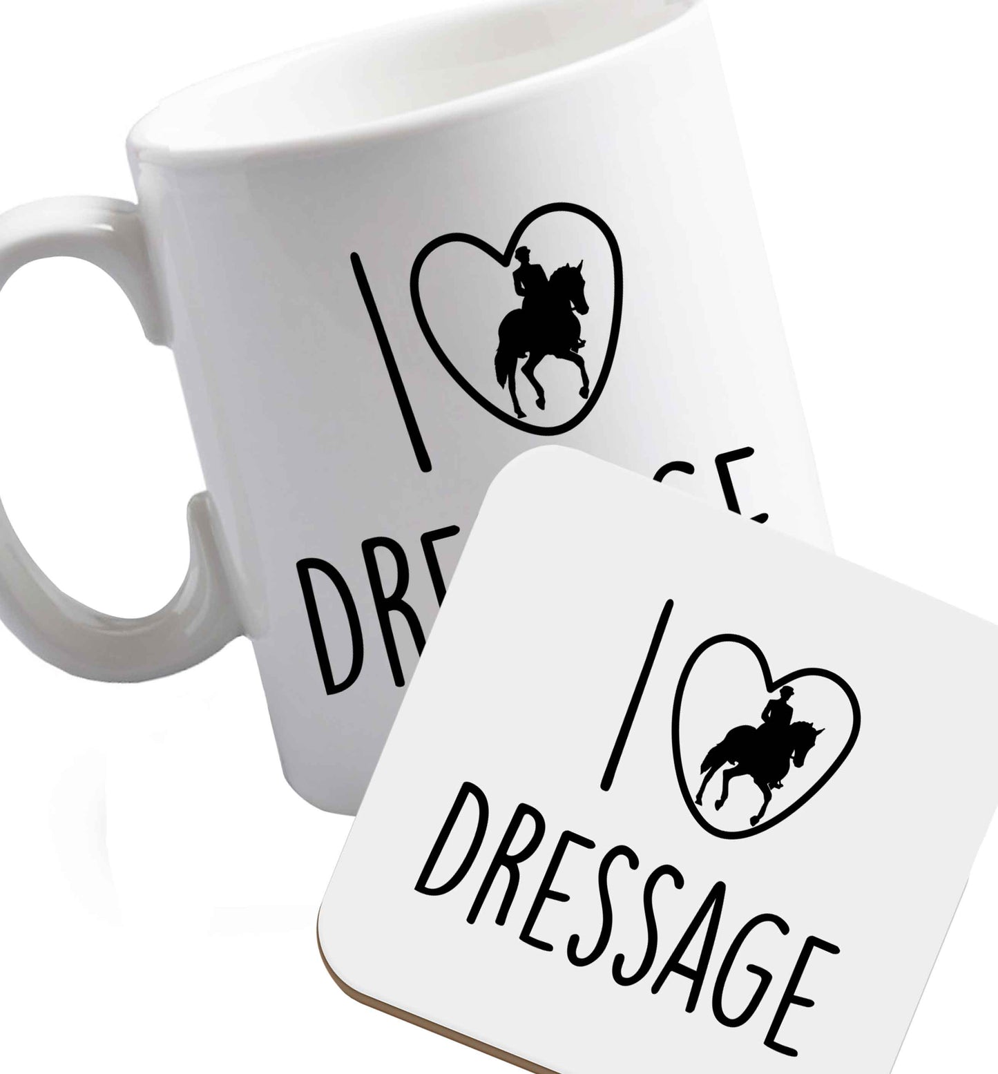 10 oz Favourite Type Pan Pancake ceramic mug and coaster set right handed