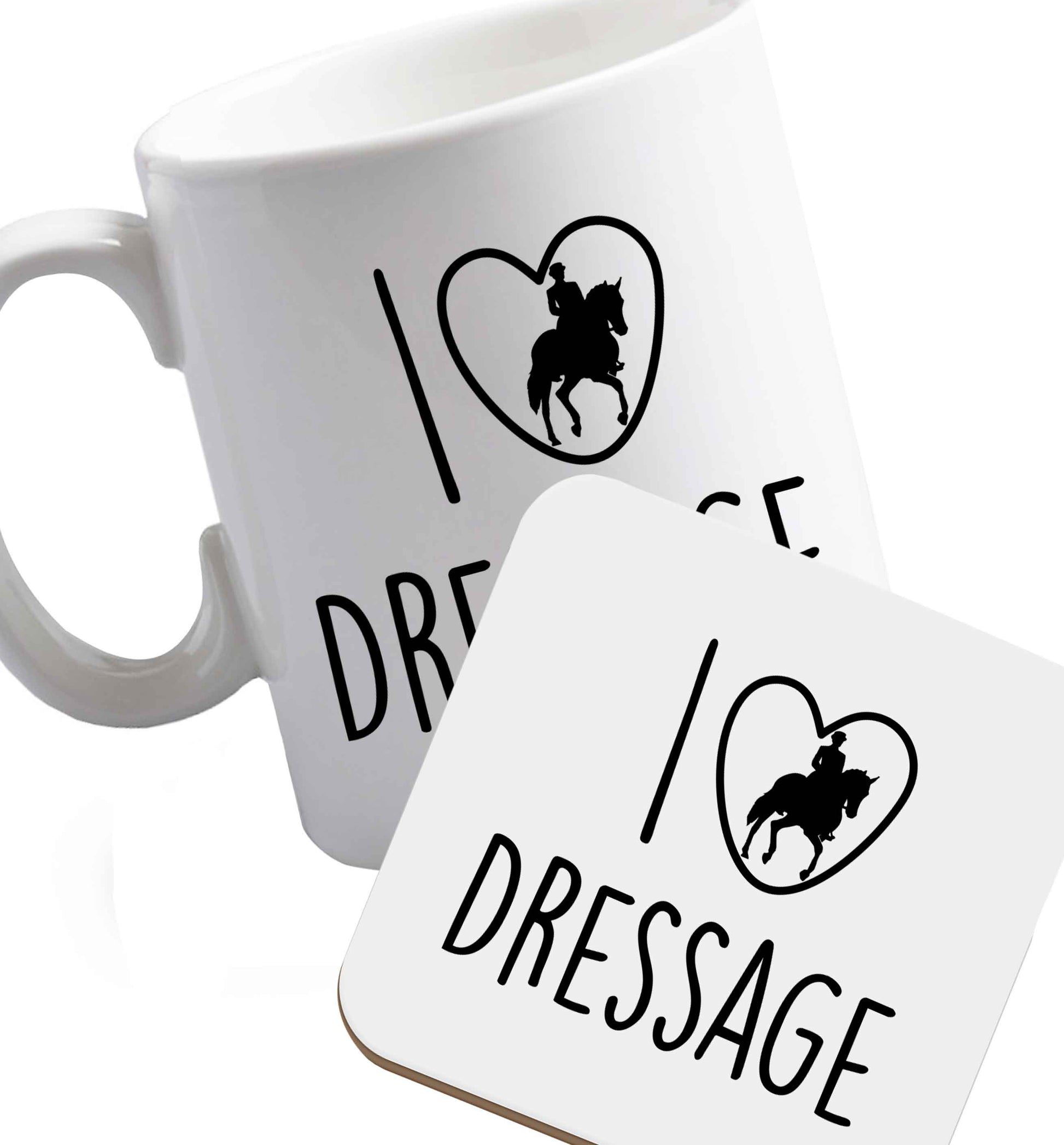 10 oz Favourite Type Pan Pancake ceramic mug and coaster set right handed