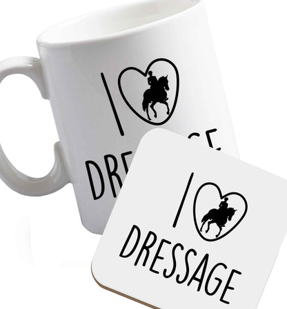 10 oz Favourite Type Pan Pancake ceramic mug and coaster set right handed