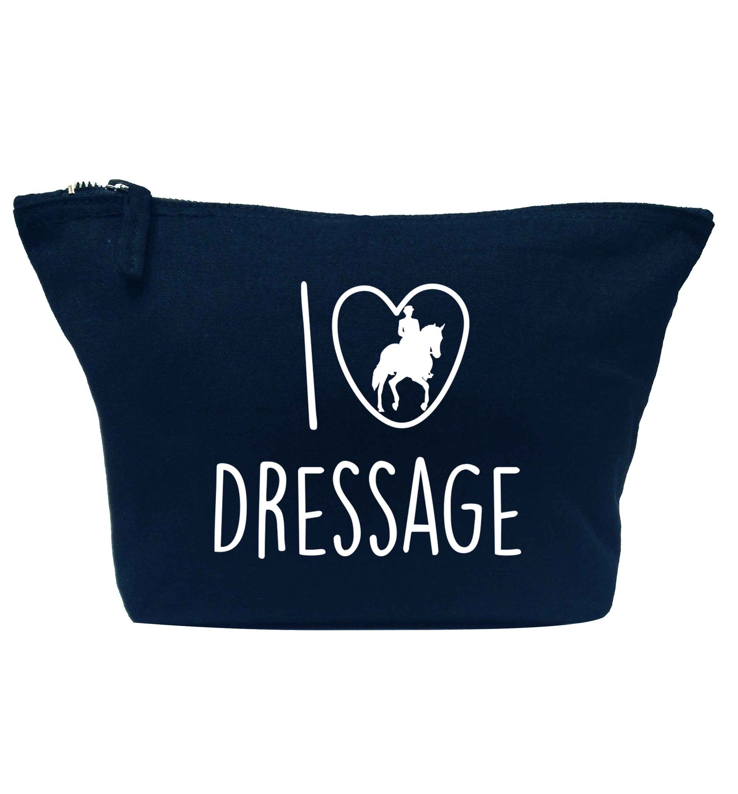 I love dressage navy makeup bag