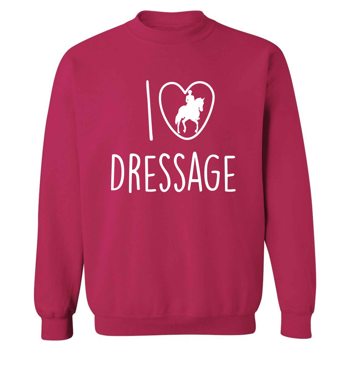 I love dressage adult's unisex pink sweater 2XL