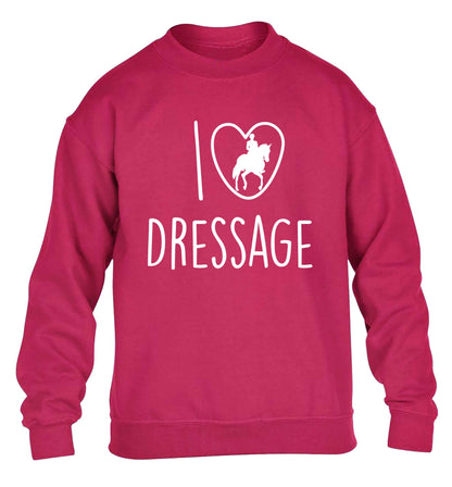 I love dressage children's pink sweater 12-13 Years