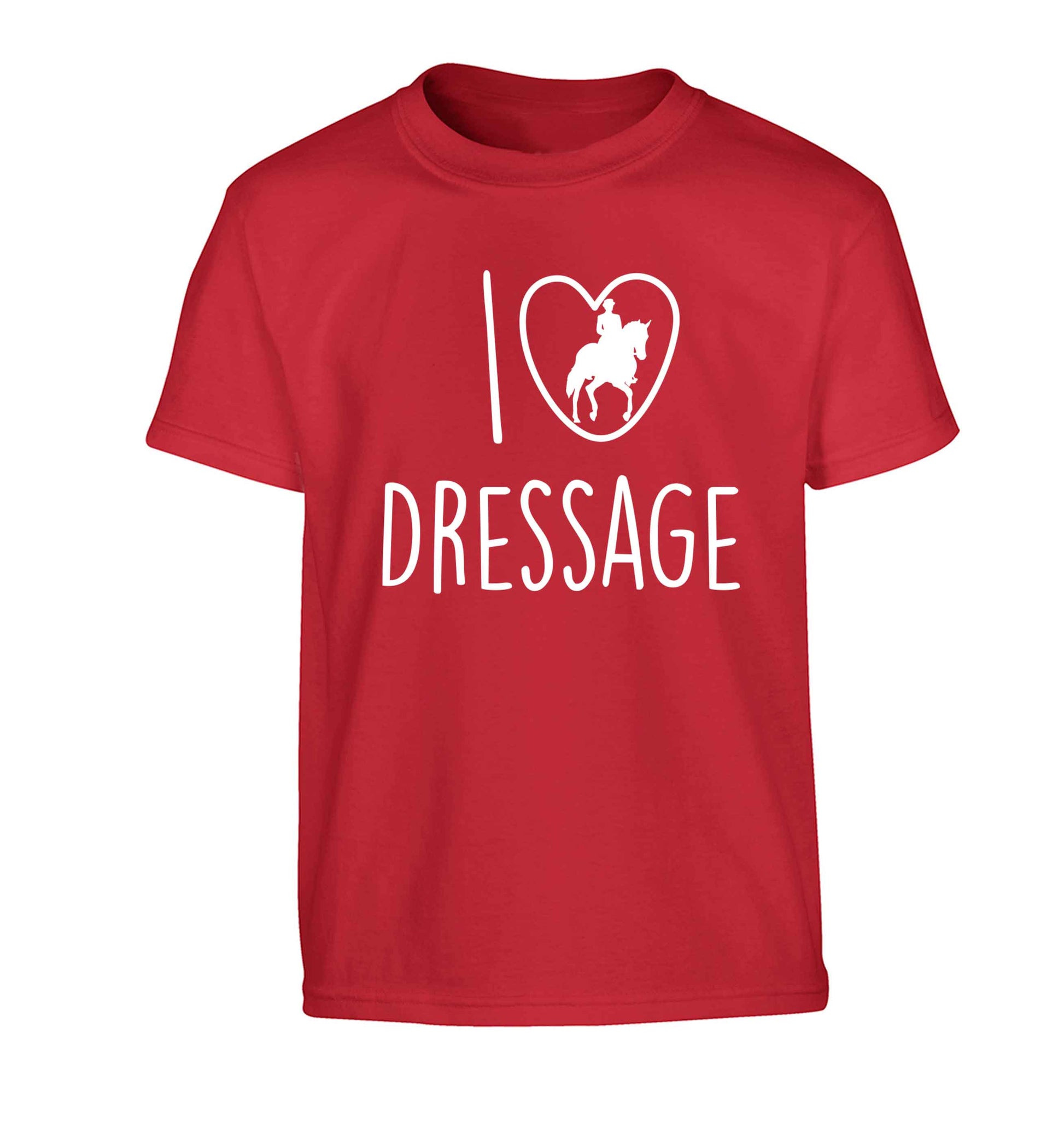 I love dressage Children's red Tshirt 12-13 Years