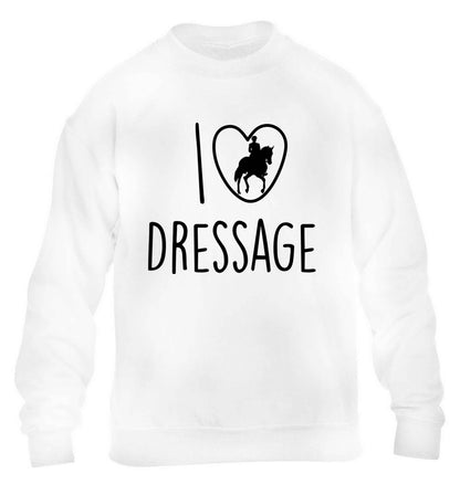 I love dressage children's white sweater 12-13 Years