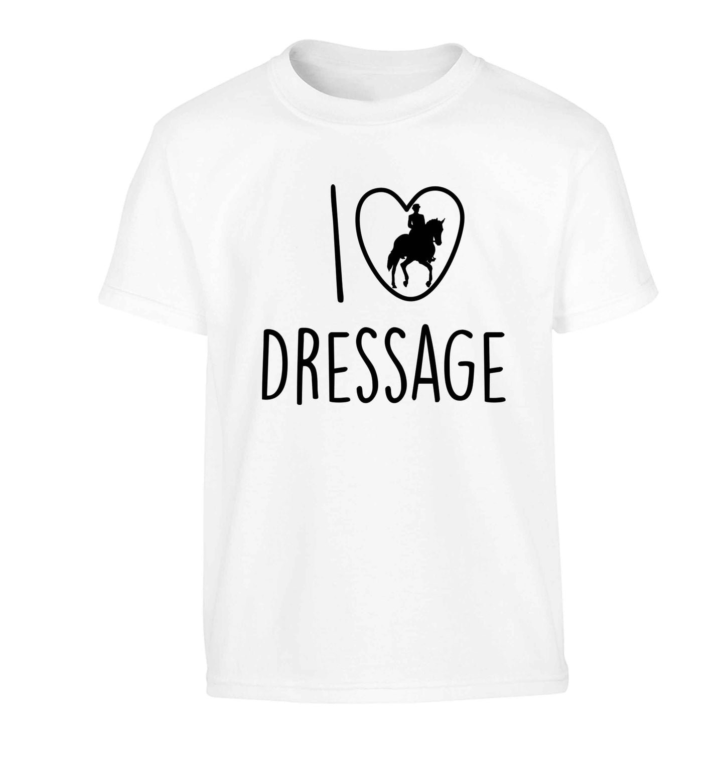 I love dressage Children's white Tshirt 12-13 Years