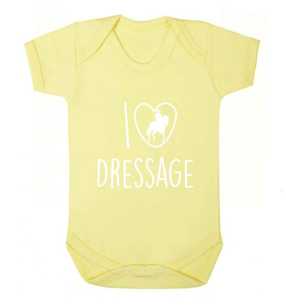 I love dressage baby vest pale yellow 18-24 months