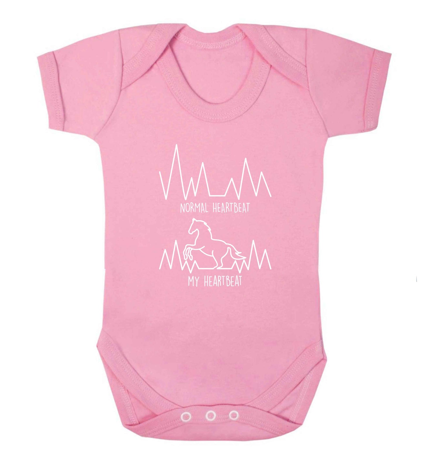 Horse - Normal heartbeat my heartbeat baby vest pale pink 18-24 months