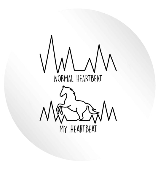 Horse - Normal heartbeat my heartbeat 24 @ 45mm matt circle stickers