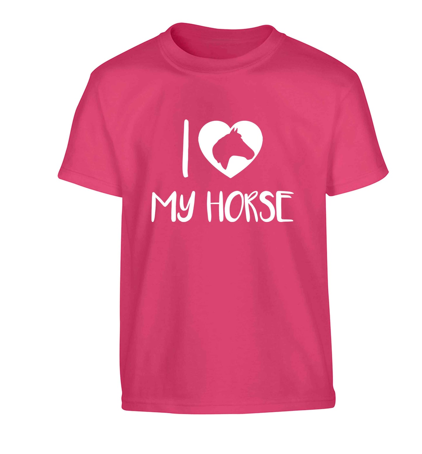 I love my horse Children's pink Tshirt 12-13 Years