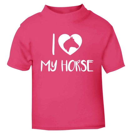 I love my horse pink baby toddler Tshirt 2 Years