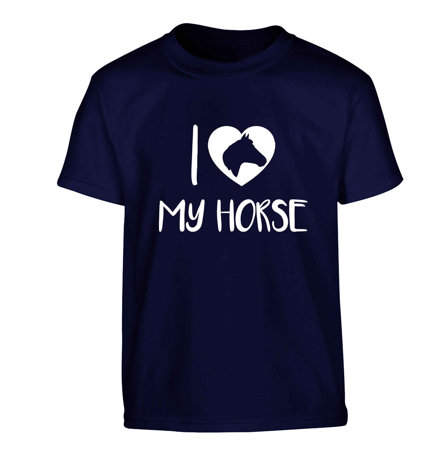 I love my horse Children's navy Tshirt 12-13 Years