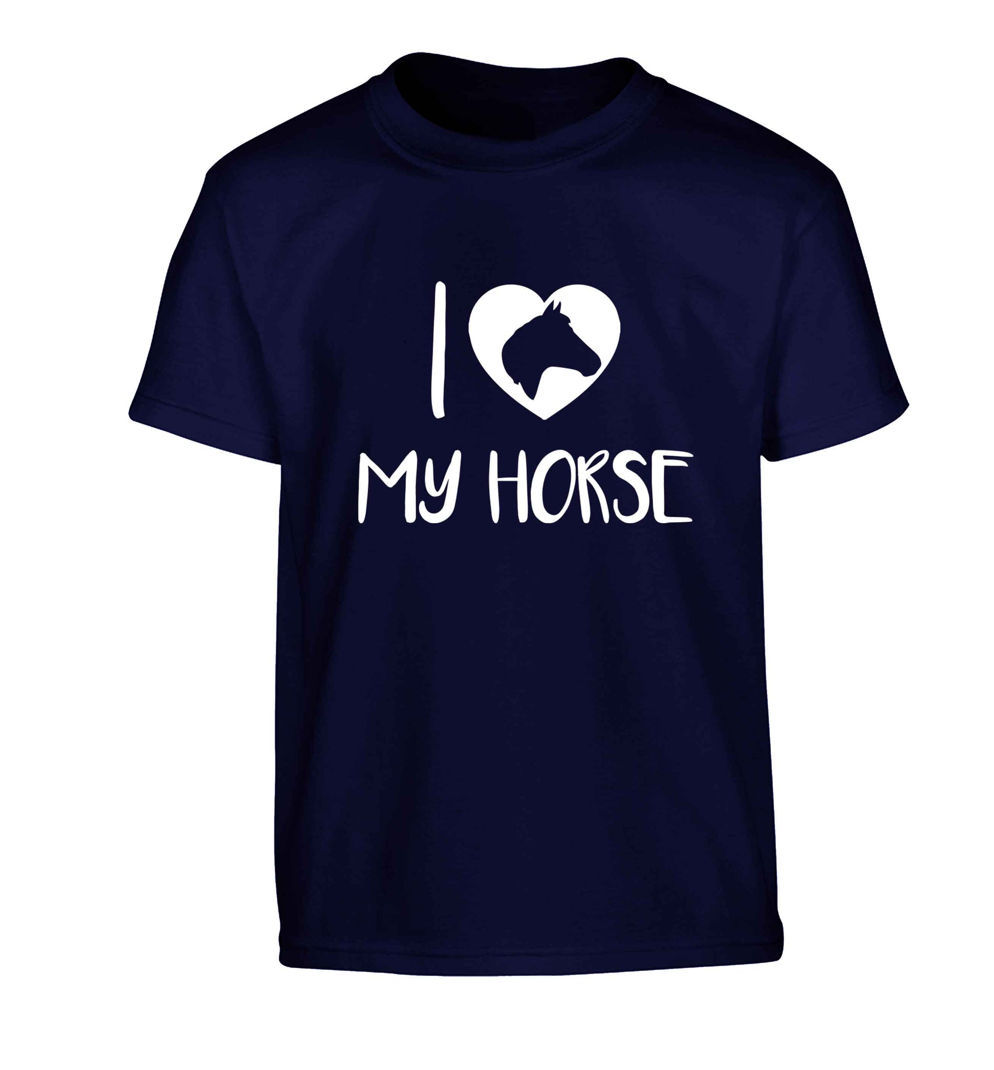 I love my horse Children's navy Tshirt 12-13 Years