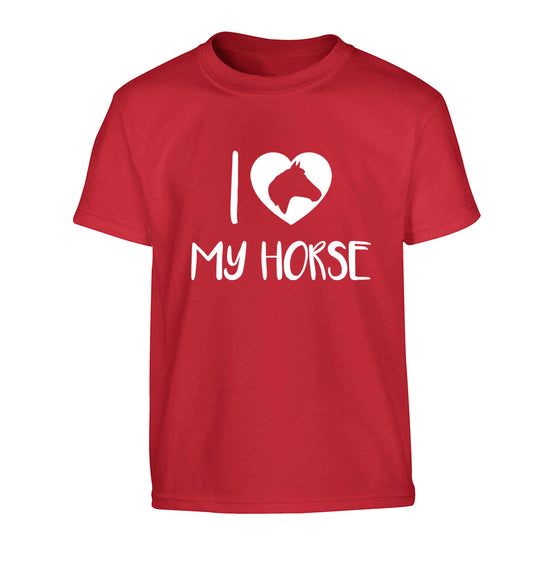 I love my horse Children's red Tshirt 12-13 Years