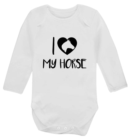 I love my horse baby vest long sleeved white 6-12 months
