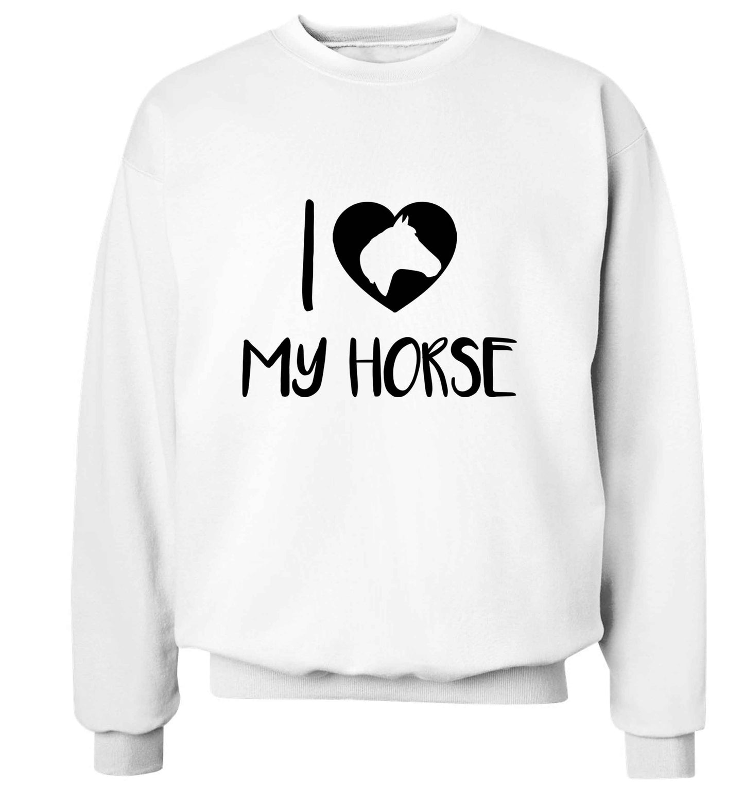 I love my horse adult's unisex white sweater 2XL