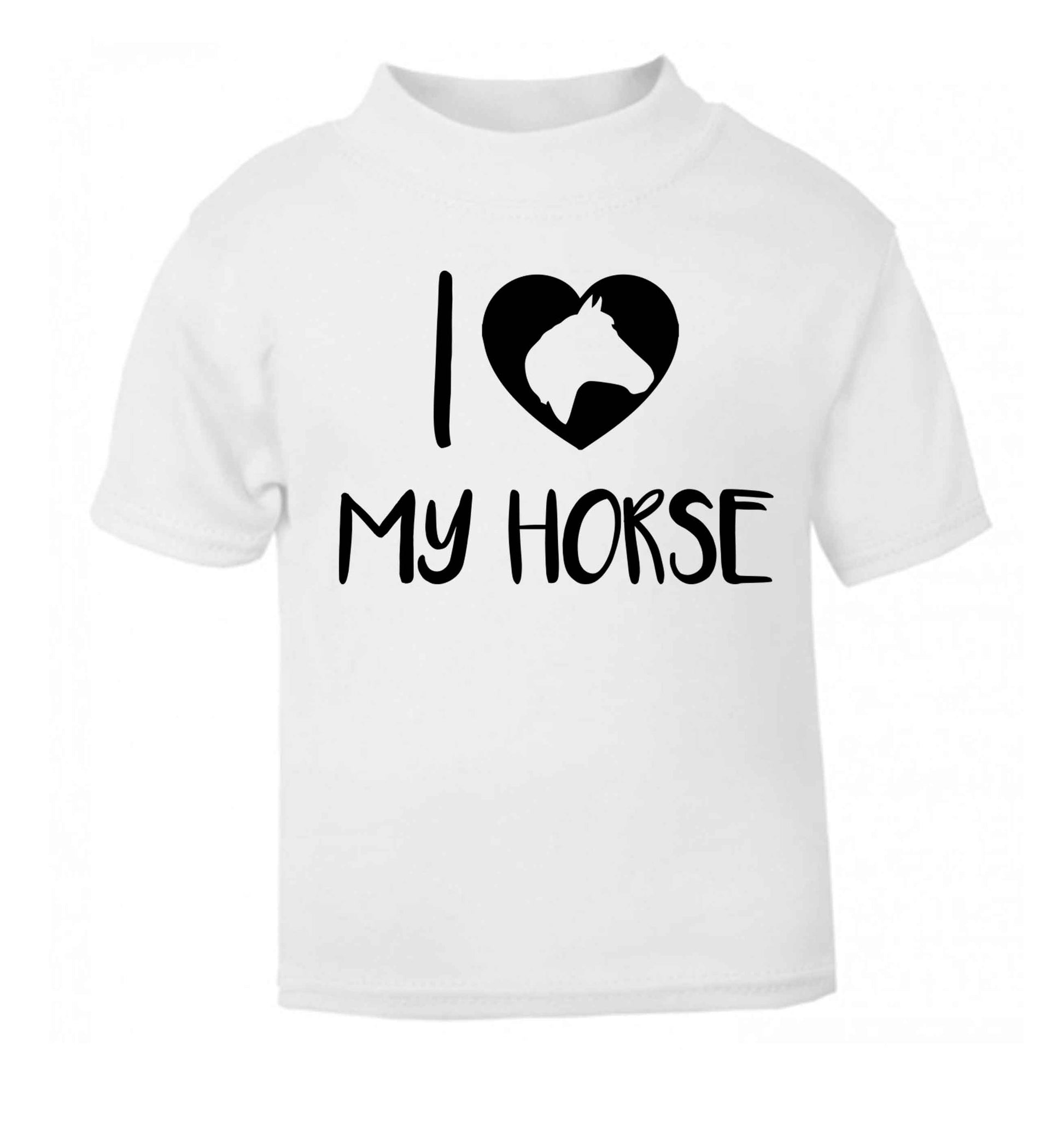I love my horse white baby toddler Tshirt 2 Years