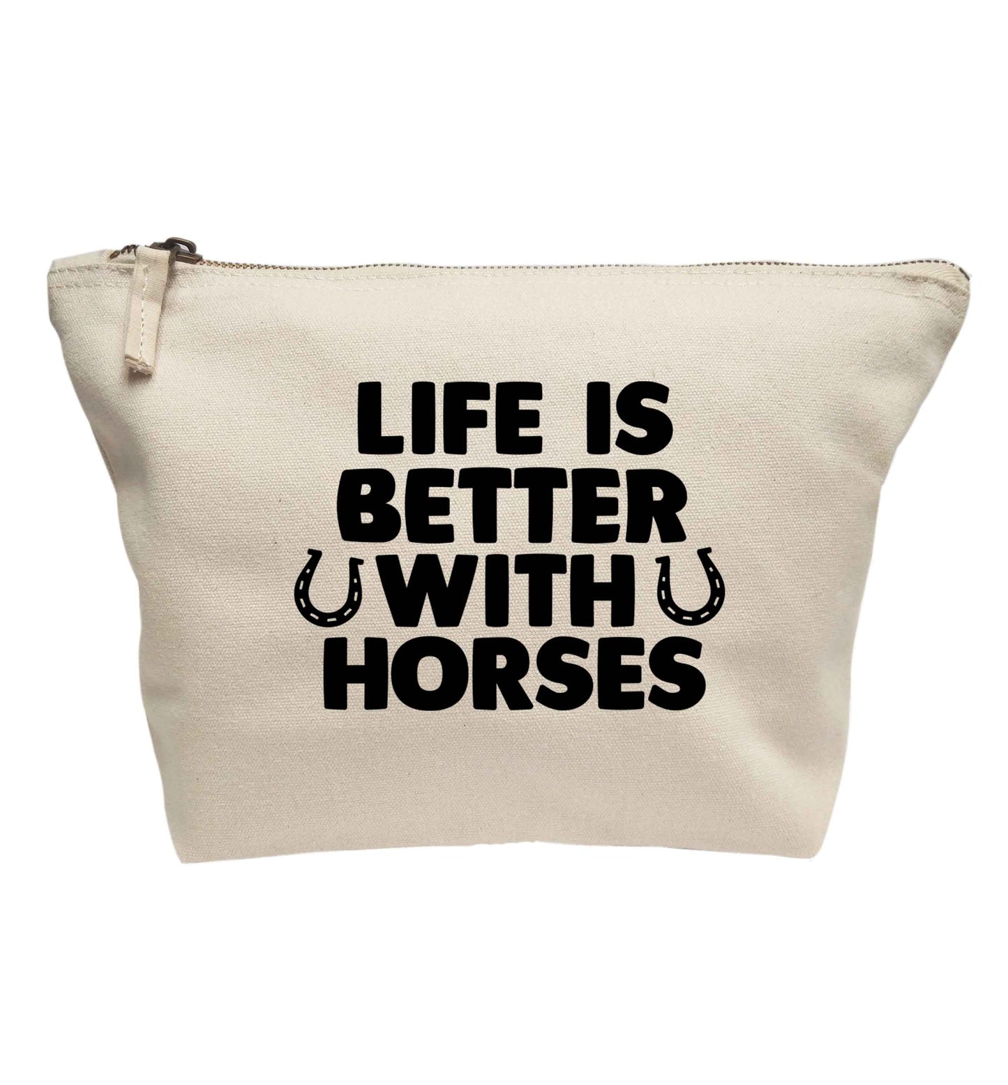 Life is better with horses | Makeup / wash bag