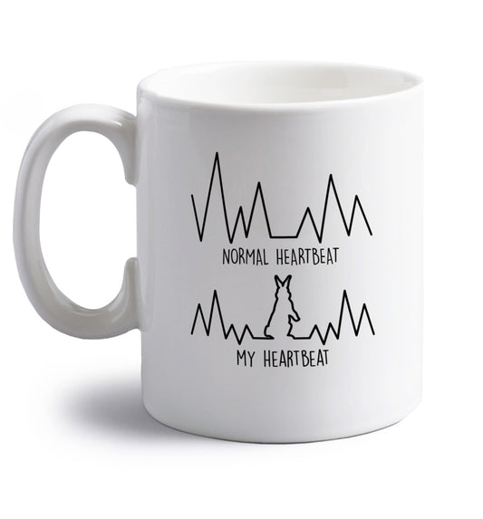 right handed white ceramic mug 