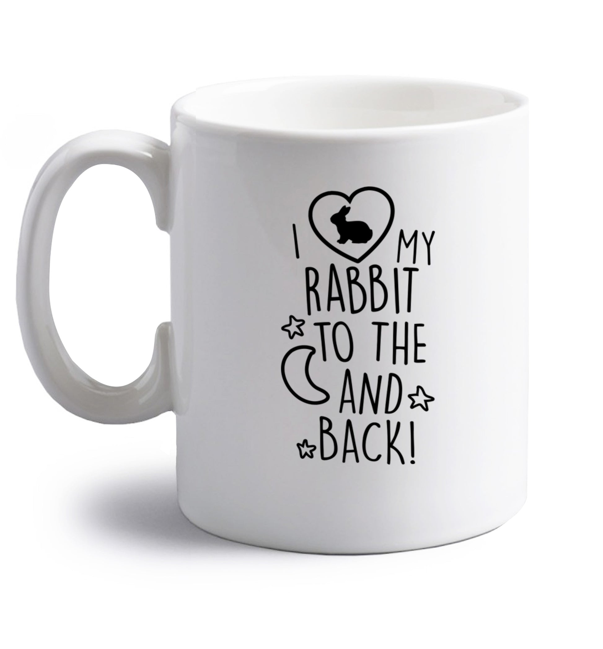 right handed white ceramic mug 