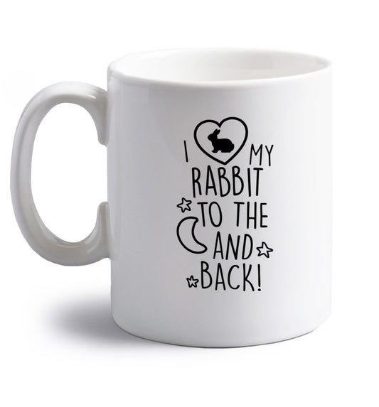 right handed white ceramic mug 