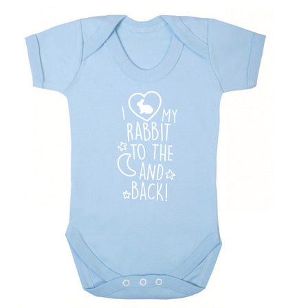 I love my rabbit to the moon and back Baby Vest pale blue 18-24 months