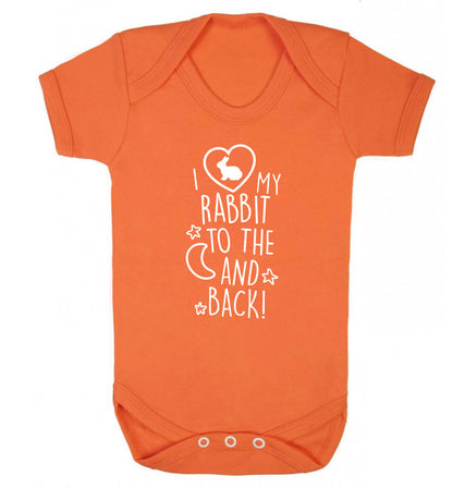 I love my rabbit to the moon and back Baby Vest orange 18-24 months