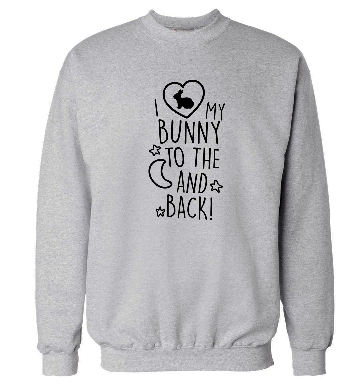 I love my bunny to the moon and back Adult's unisex grey  sweater 2XL