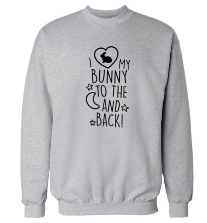 I love my bunny to the moon and back Adult's unisex grey  sweater 2XL