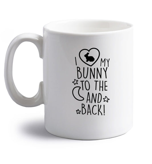 right handed white ceramic mug 