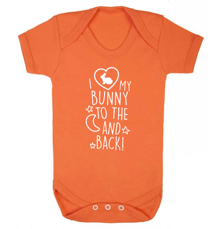 I love my bunny to the moon and back Baby Vest orange 18-24 months