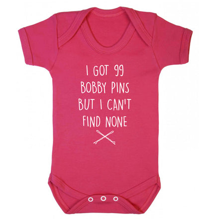 I got 99 bobby pins but I can't find none Baby Vest dark pink 18-24 months