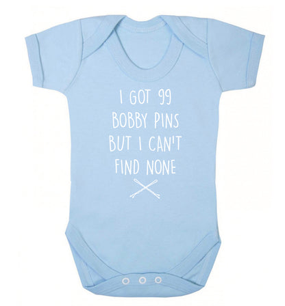I got 99 bobby pins but I can't find none Baby Vest pale blue 18-24 months