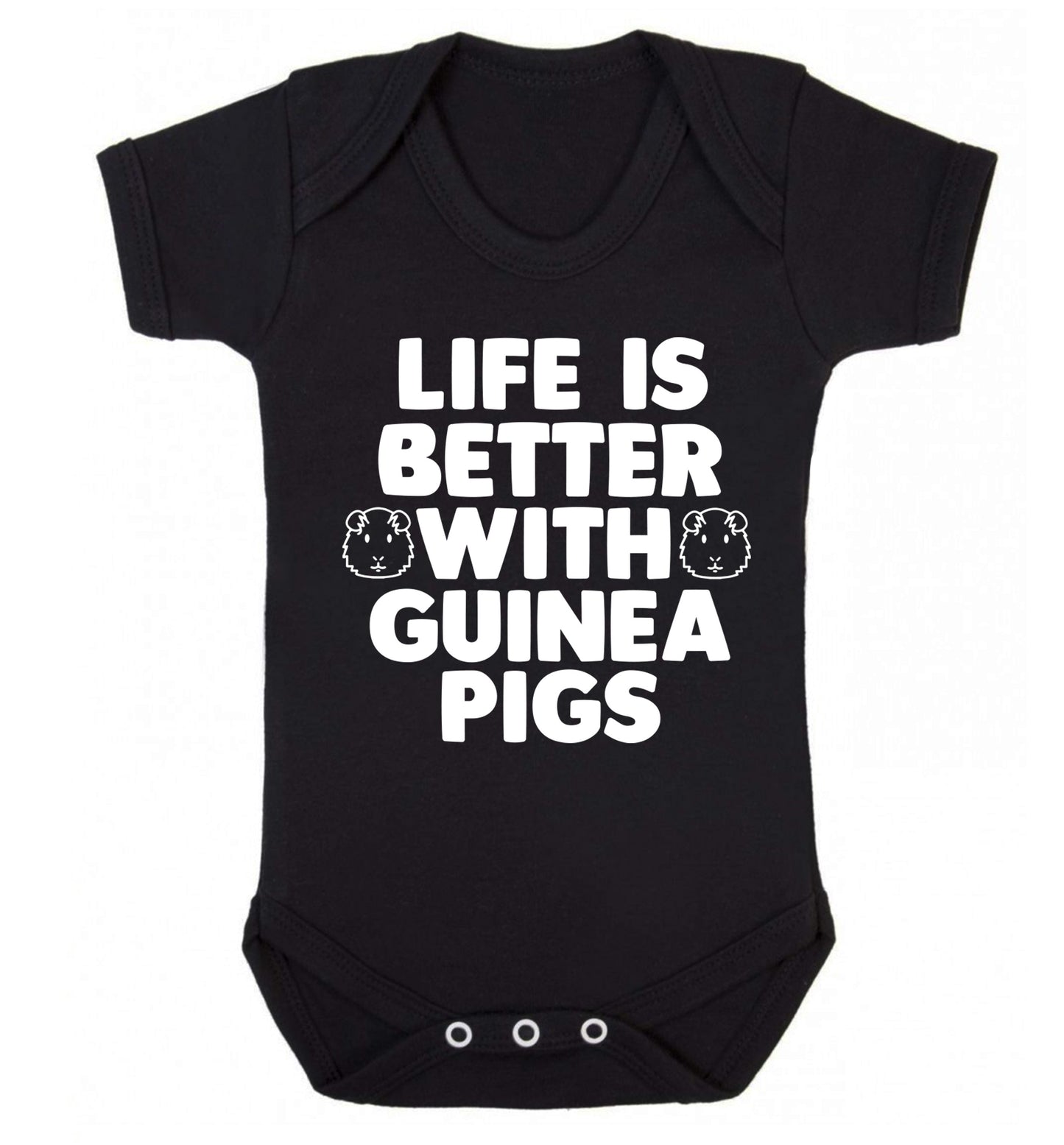 Life is better with guinea pigs Baby Vest black 18-24 months