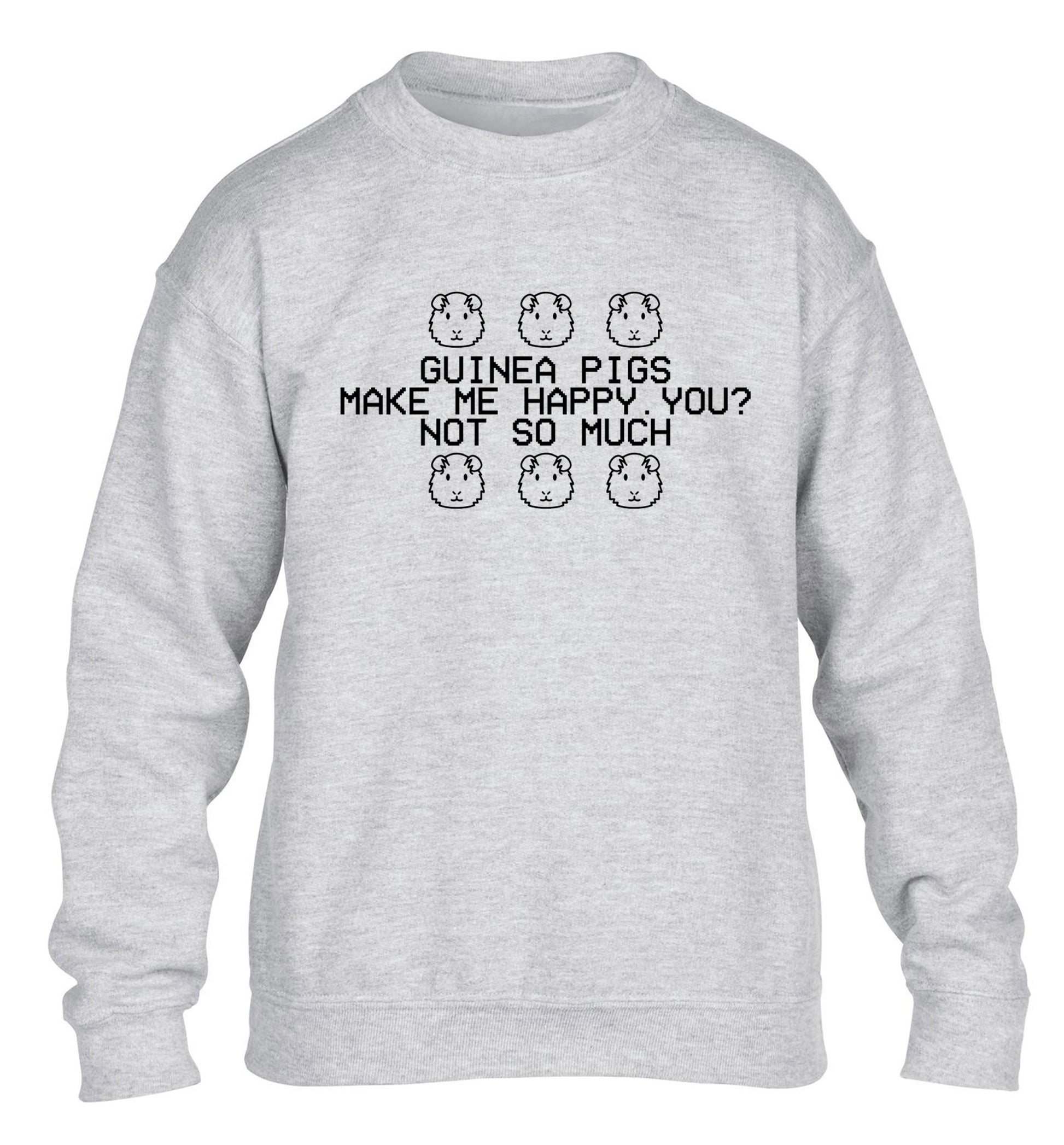 Guinea pigs make me happy, you not so much children's grey  sweater 12-14 Years