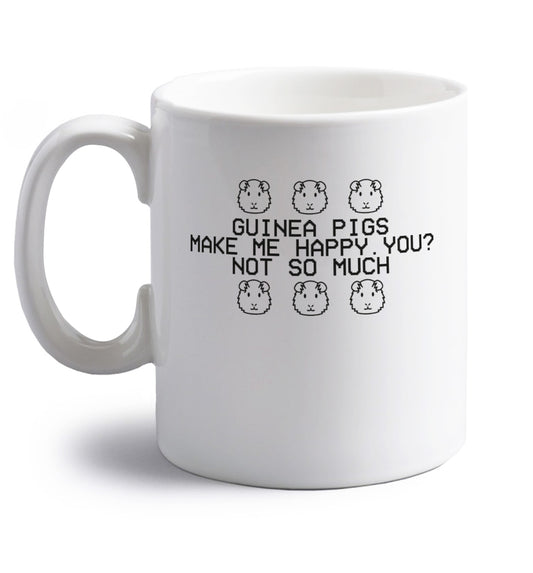 right handed white ceramic mug 