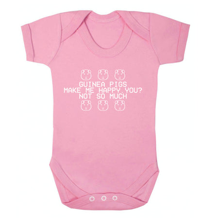 Guinea pigs make me happy, you not so much Baby Vest pale pink 18-24 months